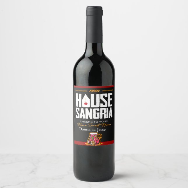 Cerveja Rótulo da garrafa de sangria para uso doméstico (Frente)