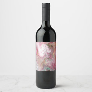 Cerveja Rótulo da garrafa de vinho Abstrato verde macio co