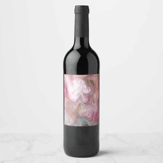 Cerveja Rótulo da garrafa de vinho Abstrato verde macio co (Frente)
