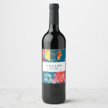 Rótulo da garrafa de vinho "Chee" de Verão brilhan