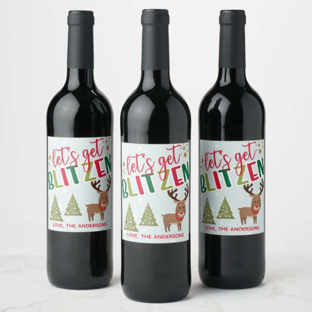 Cerveja Rótulo da garrafa de vinho de Natal para vamos (Garrafas)