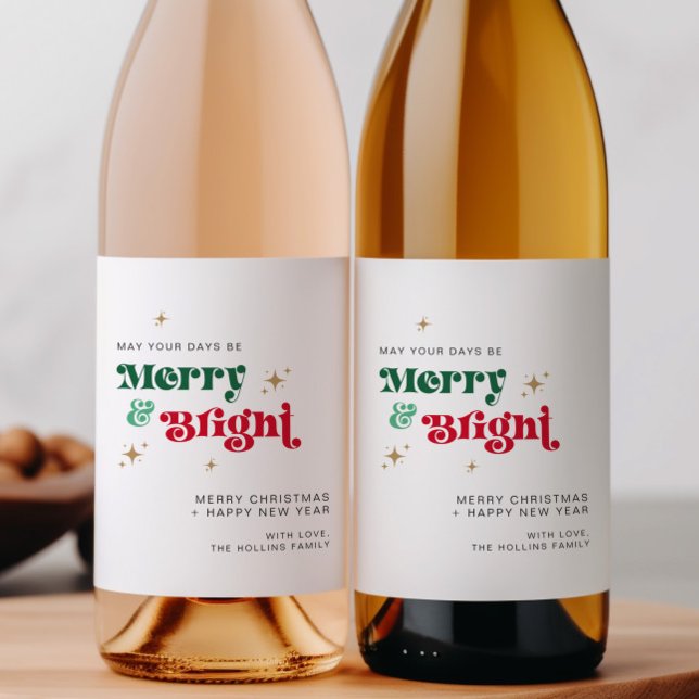 Cerveja Rótulo da garrafa de vinho de Natal retrô Rótulo d (Criador carregado)