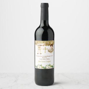 Cerveja Rótulo da Garrafa de Vinho Dourado Fiesta Twin