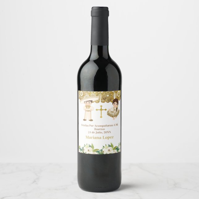 Cerveja Rótulo da Garrafa de Vinho Dourado Fiesta Twin (Frente)