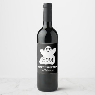 Cerveja Rótulo da garrafa de vinho fantasma do Halloween