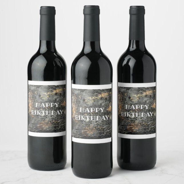 Cerveja Rótulo da garrafa de vinho Feliz Aniversário (Garrafas)