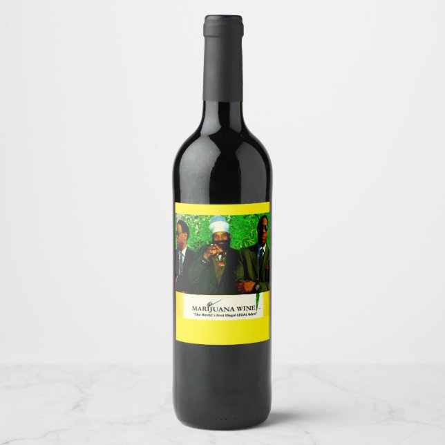 Cerveja Rótulo da garrafa de vinho personalizada M WINE JM (Frente)