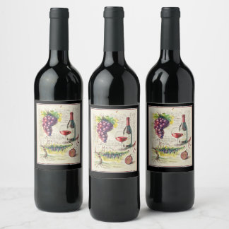Cerveja Rótulo da garrafa de vinho tinto