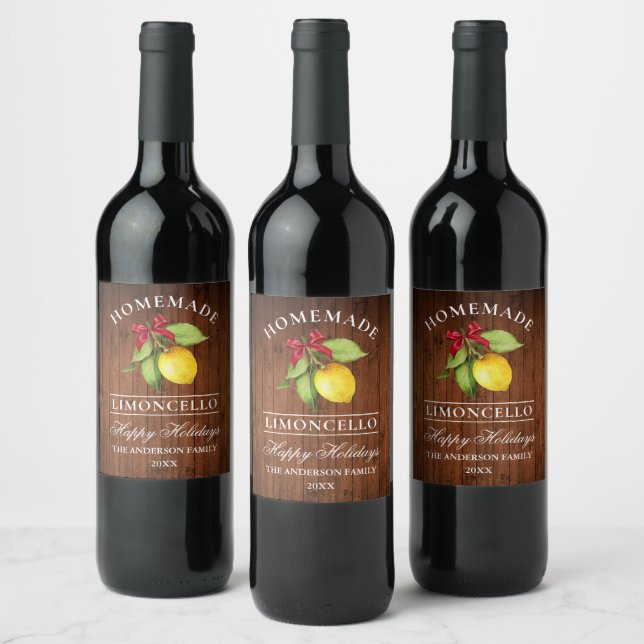 Cerveja Rótulo de Garrafa de Água de Madeira Limoncello de (Garrafas)