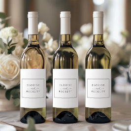 Cerveja Rótulo de Garrafa de Casamento Preto e Branco Mode