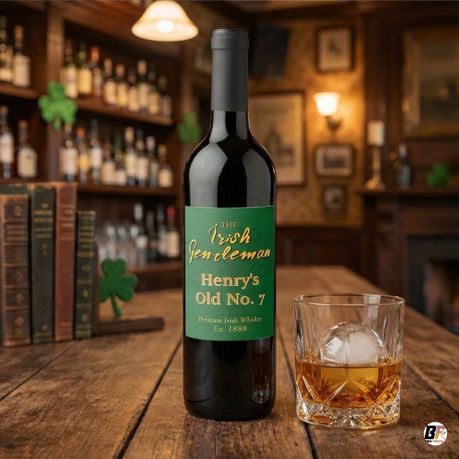 Cerveja Rótulo de Garrafa de Uísque Gentleman Irlandês Per (Criador carregado)