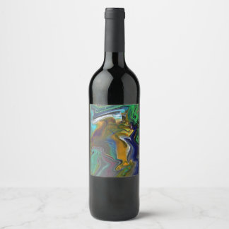 Cerveja Rótulo de Garrafa de Vinho Abstrato Colorido Indec