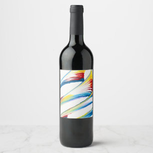 Cerveja Rótulo de Garrafa de Vinho Abstrato Listrado Tag A