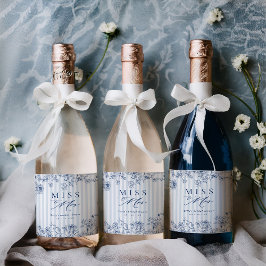 Cerveja Rótulo de Garrafa de Vinho Algo Azul Conjunto de C