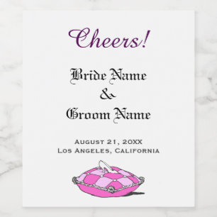 Cerveja Rótulo de Garrafa de Vinho Almofada Rosa da Cinder