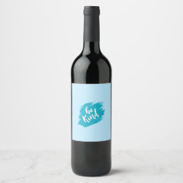 Cerveja Rótulo de Garrafa de Vinho Azul Fofo