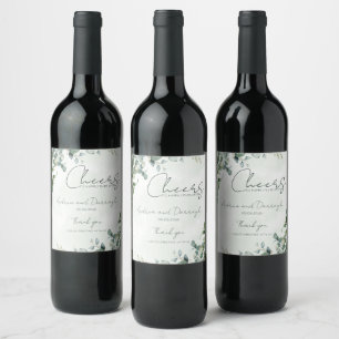 Cerveja Rótulo de Garrafa de Vinho Casamento Eucalipto 100