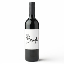 Rótulo de Garrafa de Vinho da Noiva - Equipe Noiva