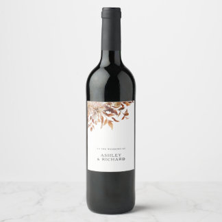 Cerveja Rótulo de Garrafa de Vinho de Ação de Graças Flora