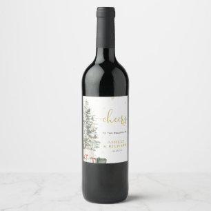 Cerveja Rótulo de Garrafa de Vinho de Casamento com Árvore