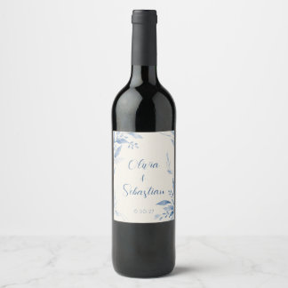 Cerveja Rótulo de Garrafa de Vinho de Casamento com Floral