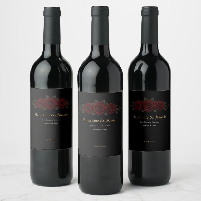Cerveja Rótulo de Garrafa de Vinho de Casamento Gótico Esc (Garrafas)