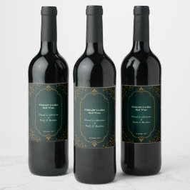 Cerveja Rótulo de Garrafa de Vinho de Casamento na Florest