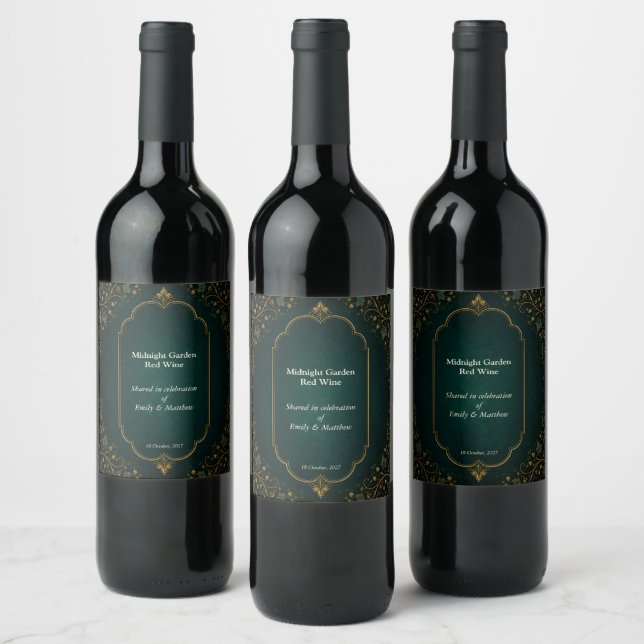 Cerveja Rótulo de Garrafa de Vinho de Casamento na Florest (Garrafas)