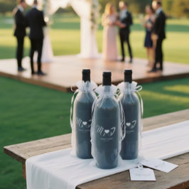 Cerveja Rótulo de Garrafa de Vinho de Casamento Preto Pers
