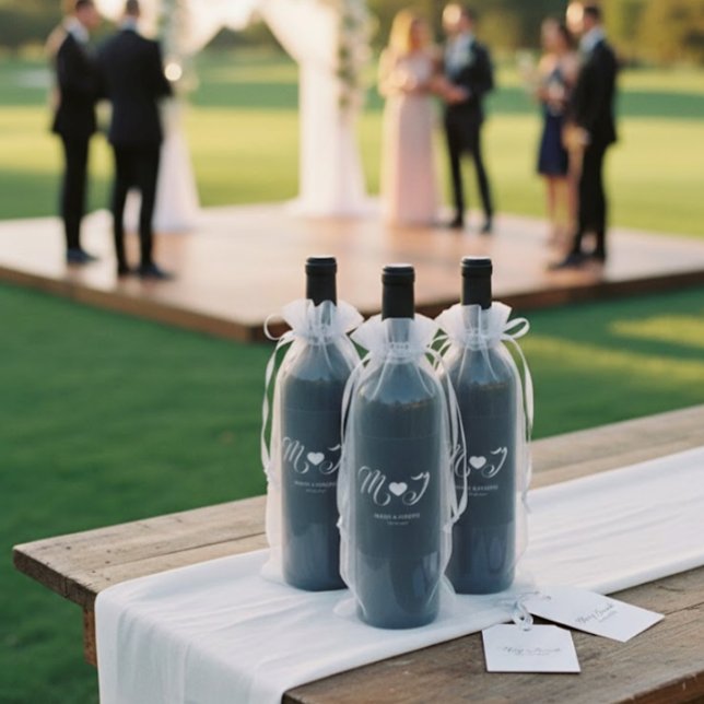 Cerveja Rótulo de Garrafa de Vinho de Casamento Preto Pers (Criador carregado)