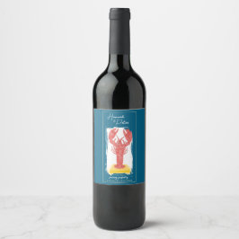 Cerveja Rótulo de garrafa de vinho de lagosta