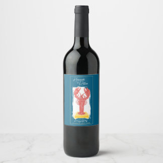 Cerveja Rótulo de garrafa de vinho de lagosta