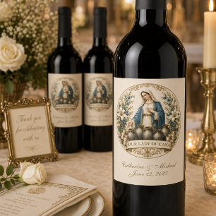 Cerveja Rótulo de Garrafa de Vinho de Noiva Católica Nossa