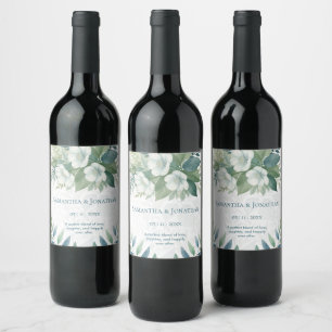 Cerveja Rótulo de Garrafa de Vinho de Noiva Verde Salvia E