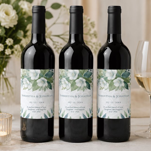 Cerveja Rótulo de Garrafa de Vinho de Noiva Verde Salvia E (Criador carregado)
