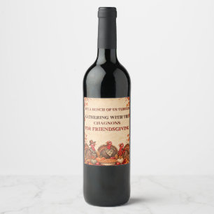 Cerveja Rótulo de Garrafa de Vinho do Dia de Ação de Graça