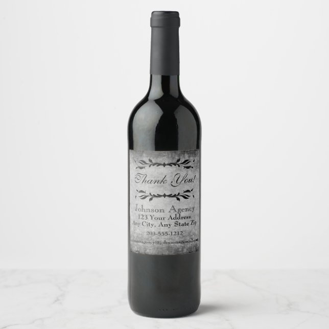 Cerveja Rótulo de Garrafa de Vinho - Estilo Desgastado (Frente)