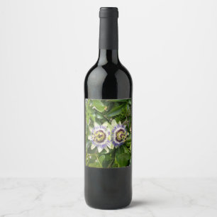 Cerveja Rótulo de Garrafa de Vinho Flor da Paixão Roxa