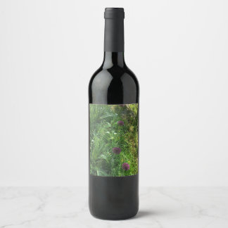 Cerveja Rótulo de Garrafa de Vinho Flor Silvestre Roxa