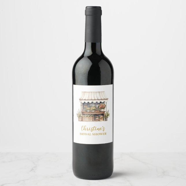 Cerveja Rótulo de Garrafa de Vinho Fora do Mercado (Frente)