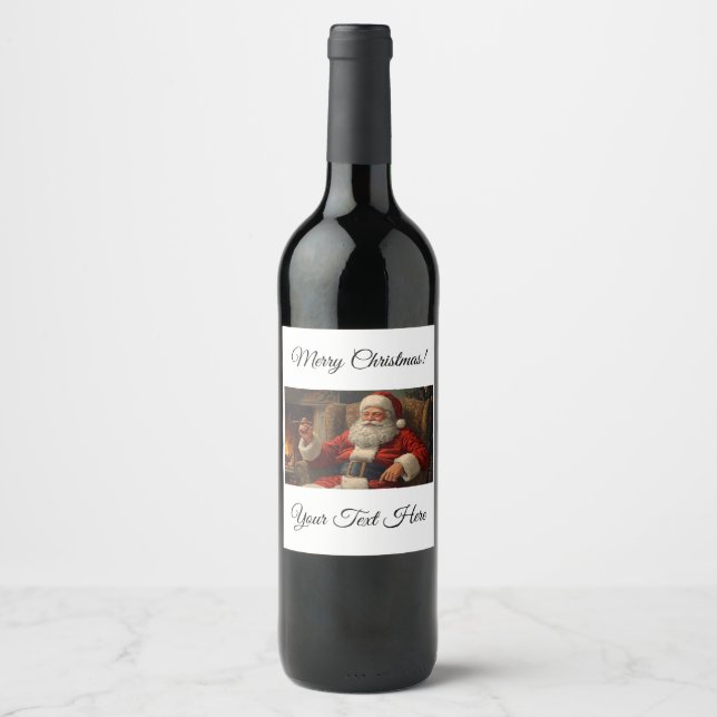 Cerveja Rótulo de Garrafa de Vinho Santa (Frente)
