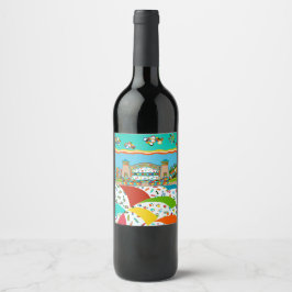 Cerveja Rótulo de Garrafa de Vinho/Vinho Espumante Sea Isl