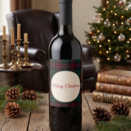 Cerveja Rótulo de Garrafa de Vinho Xadrez de Natal Clássic