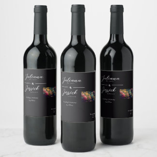 Cerveja Rótulo Luxuoso Garrafa de Vinho Casamento Beija-fl
