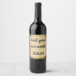 Cerveja rótulo personalizado de garrafa de vinho casamento