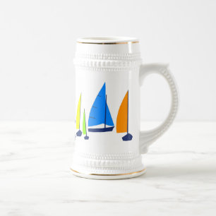 Cerveja Veleiros ensolarados brilhantes - caneca de