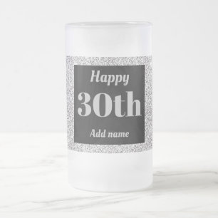 Cerveja Vidro Jateado 30 de presente de caneca de aniversário personali