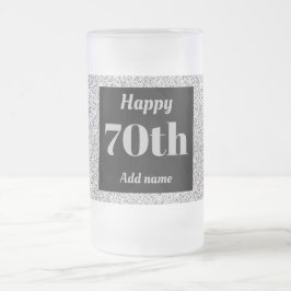 Cerveja Vidro Jateado 70 de presente de caneca de aniversário personaliz