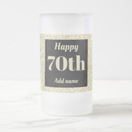 Cerveja Vidro Jateado 70 de presente de caneca de aniversário personaliz