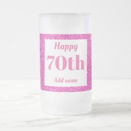 Cerveja Vidro Jateado 70 de presente de caneca de aniversário personaliz